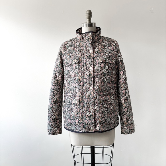 J. Crew Jackets & Blazers - J. Crew • Quilted Garden Print Field Jacket • M